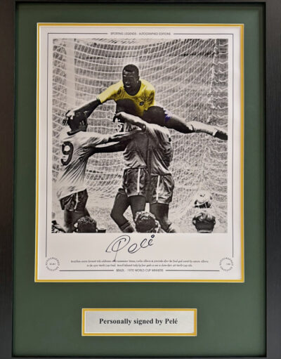 Pele Personally Signed Picture Framed