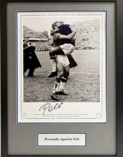 Pele Personally Signed Picture Framed