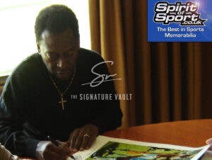 Pele Personally Signed Picture Framed