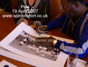 Pele Personally Signed Picture Framed