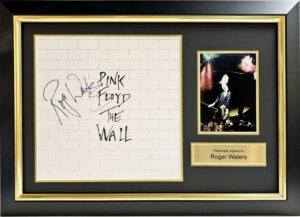 Roger Waters Personally Signed Pink Floyd The Wall Vinyl Album Framed