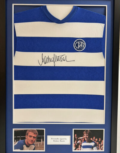 Rodney Marsh Signed Queens Park Rangers Shirt in Classic Frame