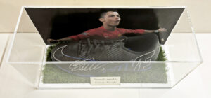 Cristiano Ronaldo Signed Nike Football Boot Manchester United in Case with Plaque