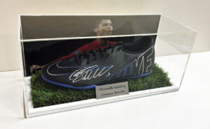 Cristiano Ronaldo Signed Nike Football Boot Manchester United in Case with Plaque