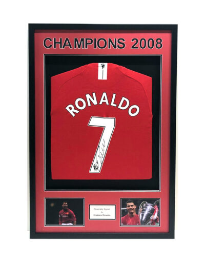 Cristiano Ronaldo Signed Manchester United 2008 Shirt Framed
