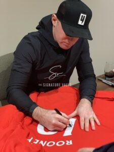 Wayne Rooney Signed Old Trafford Road Sign Framed