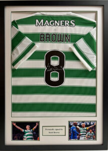 Scott Brown Personally Singed Celtic Shirt Framed