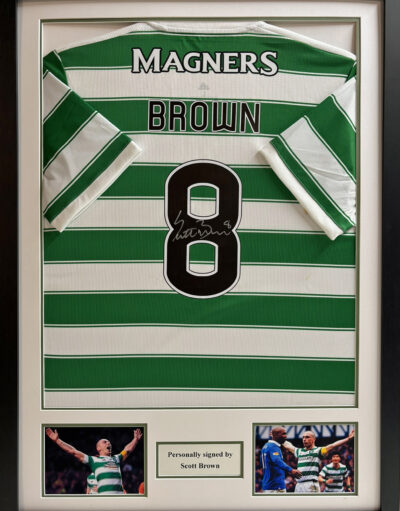 Scott Brown Personally Singed Celtic Shirt Framed