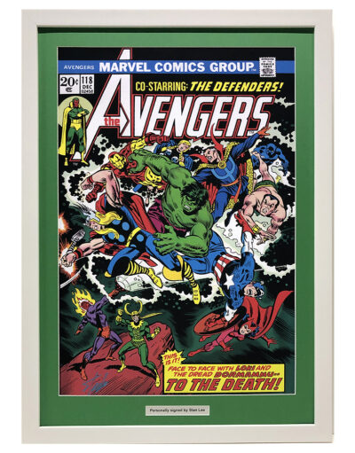 The Avengers Large Canvas Personally Signe by Stan Lee