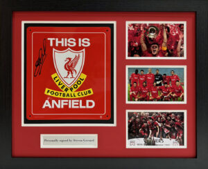 Steven Gerrard signed Liverpool Road Sign Framed