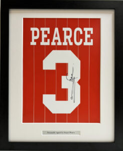 Nottingham Forrest Shirt Print personally signed by Stuart Pearce Framed