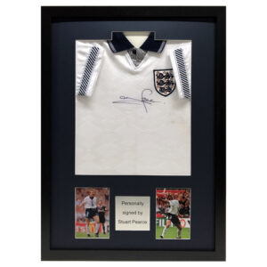 Stuart Pearce Signed England World Cup 1990 Shirt in Classic Frame