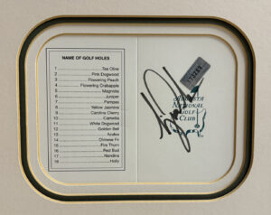 Tiger Woods Personally Signed Framed Presentation