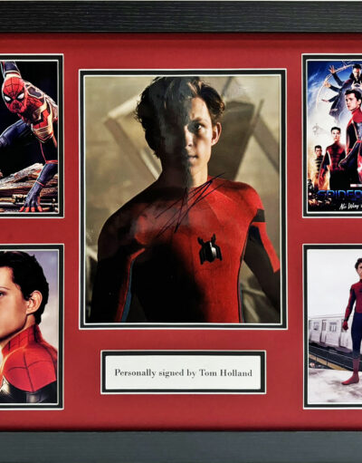 Tom Holland Personally Signed Marvel Spiderman Framed Presentation