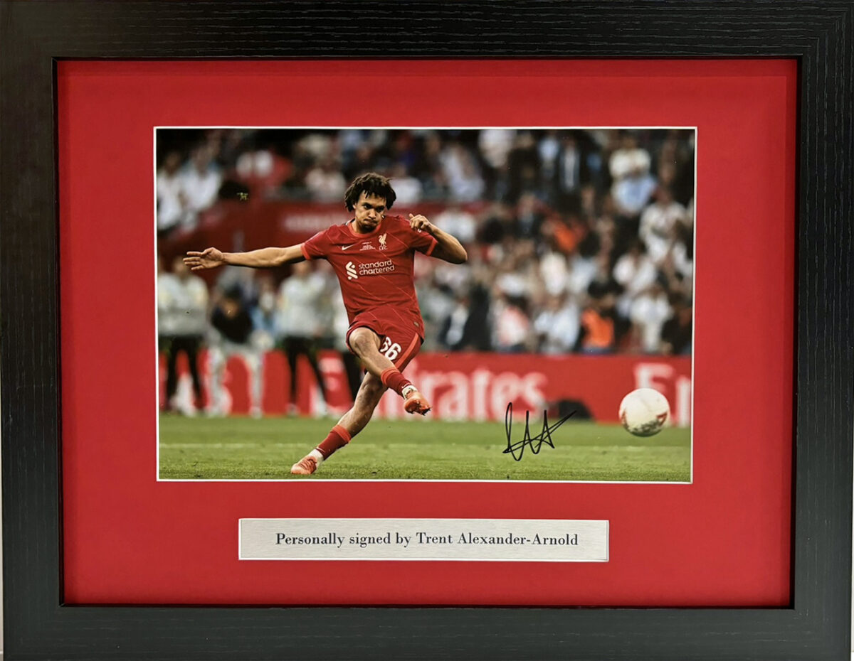 Trent Alexander Arnold Personally Signed Liverpool picture in Frame