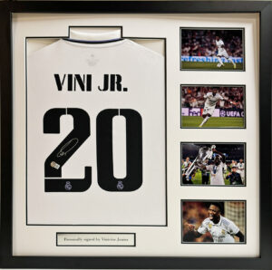 Vinicius Junior Signed Real Madrid Shirt in Deluxe Frame