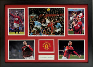 Wayne Rooney Signed Bicycle Kick Goal Presentation Framed