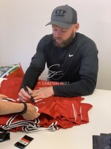 Wayne Rooney Signed Old Trafford Road Sign Framed