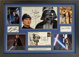Multi Signed Star Wars Presentation Earl Jones, Guinness, Prowse & Christiansen