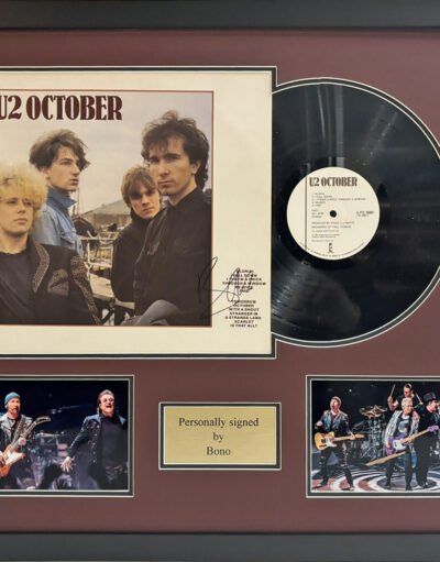 Bono Personally Signed U2 October Vinyl Album in Framed Presentation