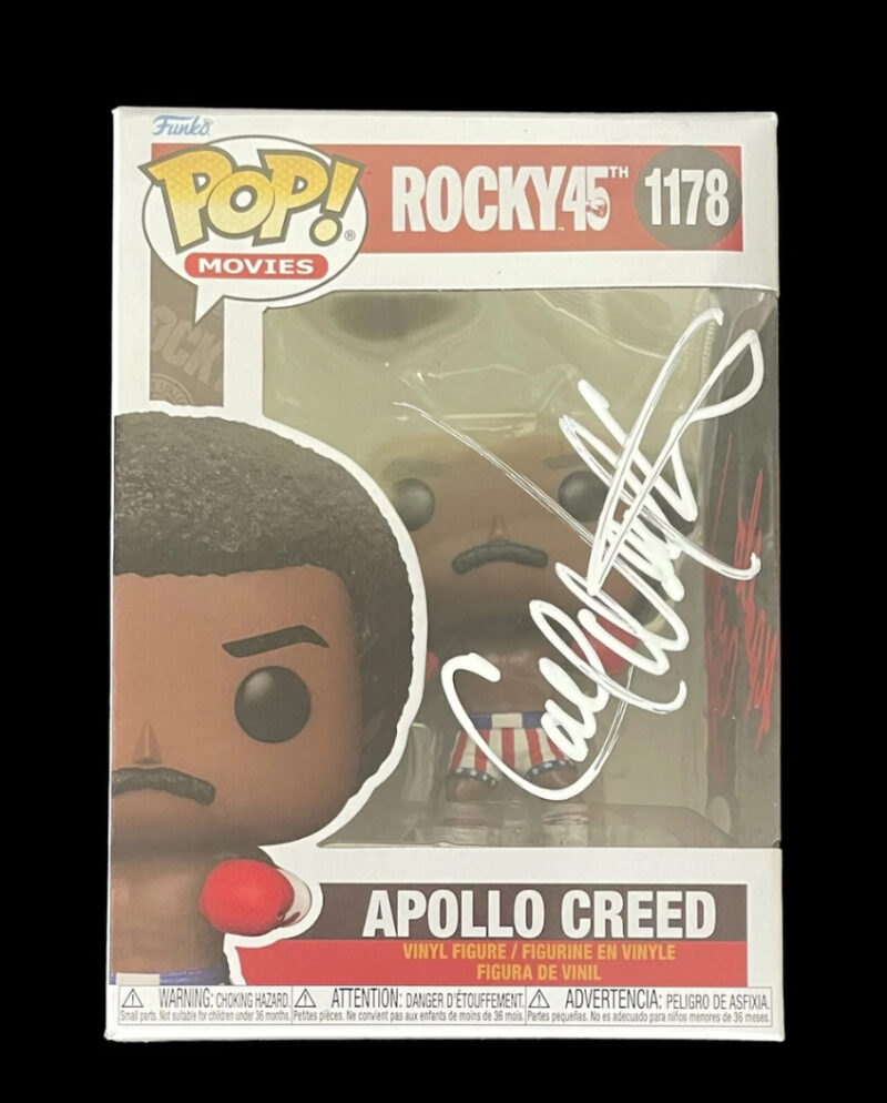 Carl Weathers signed Rocky Funko Pop