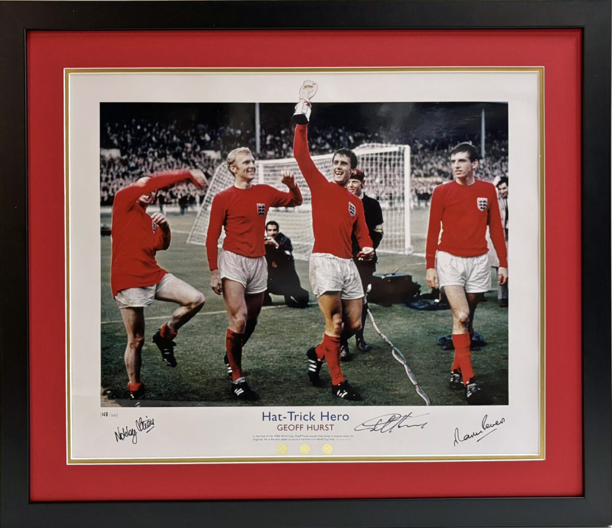 England 1966 World Cup Signed Photo – Hurst, Peters & Stiles