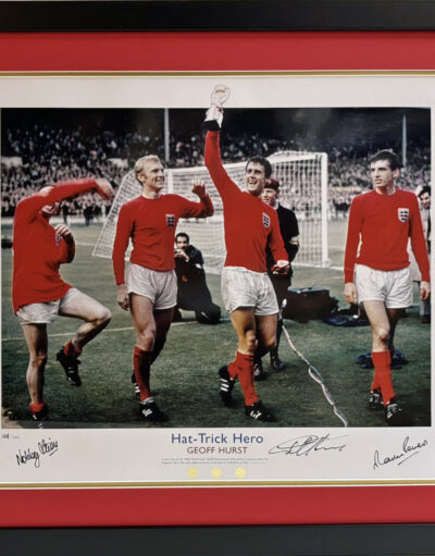 England 1966 World Cup Signed Photo – Hurst, Peters & Stiles