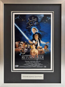 David Prowse Signed Star Wars: Return of the Jedi Poster Framed