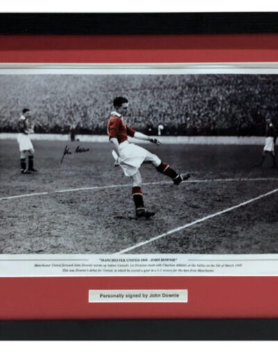 John Downie Signed Manchester United Photo Framed