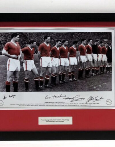 The Busby Babes The Last Line Up Signed by Gregg, Scanlon, Foulkes, Morgans