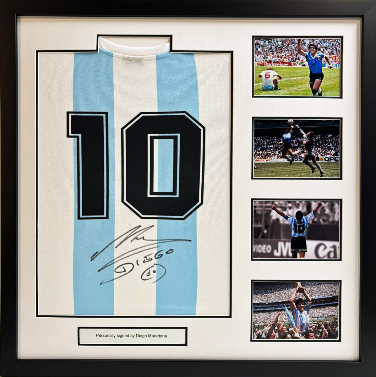 Diego Maradona Signed Argentina Shirt – A Masterpiece of Football History Framed