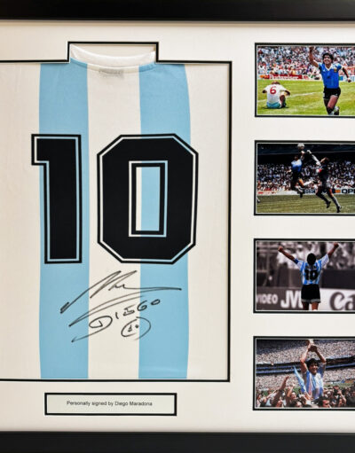 Diego Maradona Signed Argentina Shirt – A Masterpiece of Football History Framed