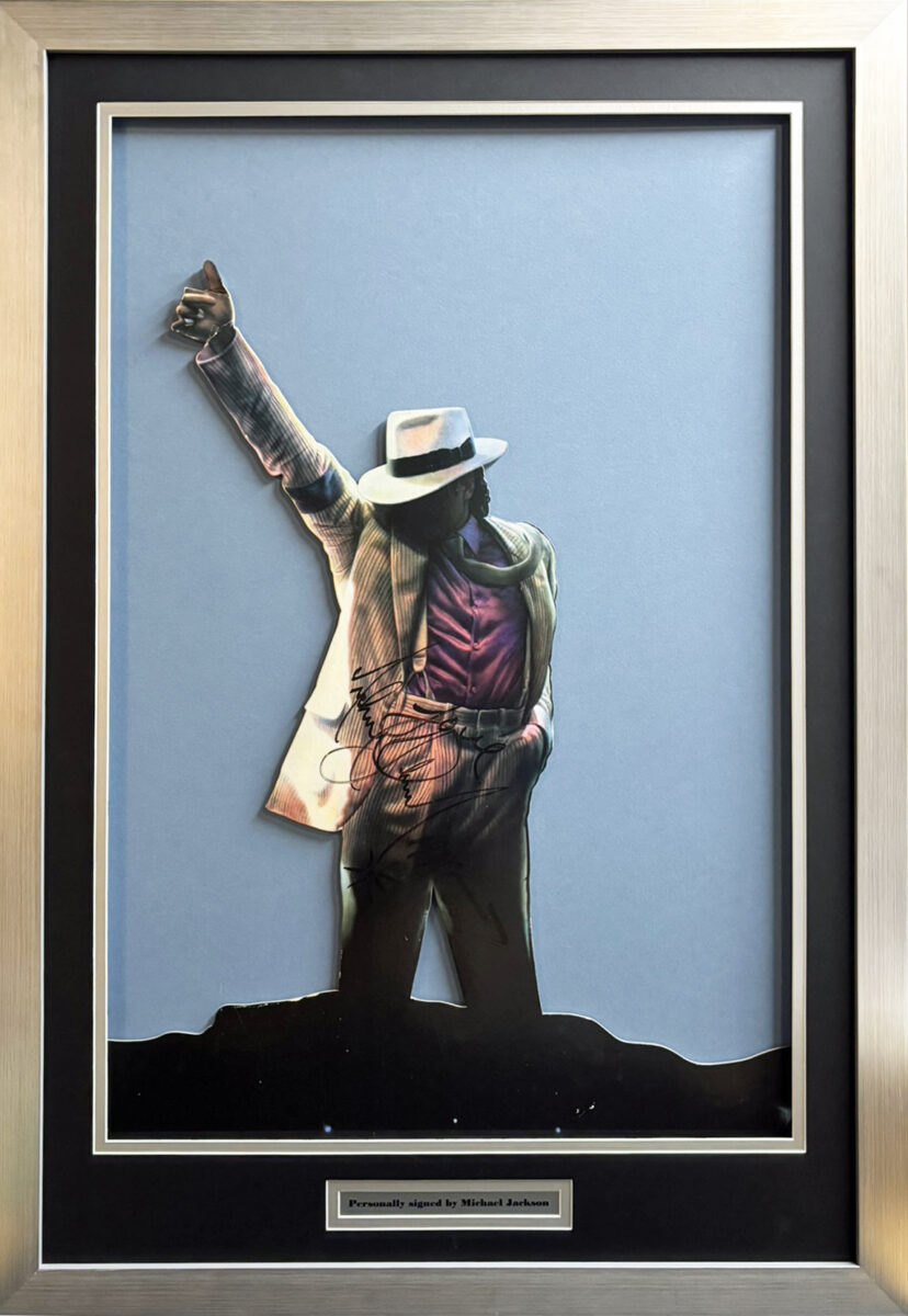 Michael Jackson Moonwalker Promotional Board – Personally Signed Framed