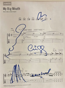 Oasis Fully Band Signed My Big Mouth Music Sheet in Framed Presentation