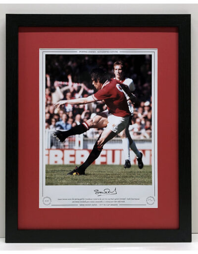 Kevin Moran Signed Manchester United Photo Framed