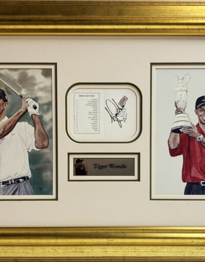 Tiger Woods Signed Presentation Framed