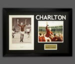 Sir Bobby Charlton Singed Framed England Presentation