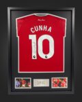 Matheus Cunha Signed Manchester United Shirt – Framed