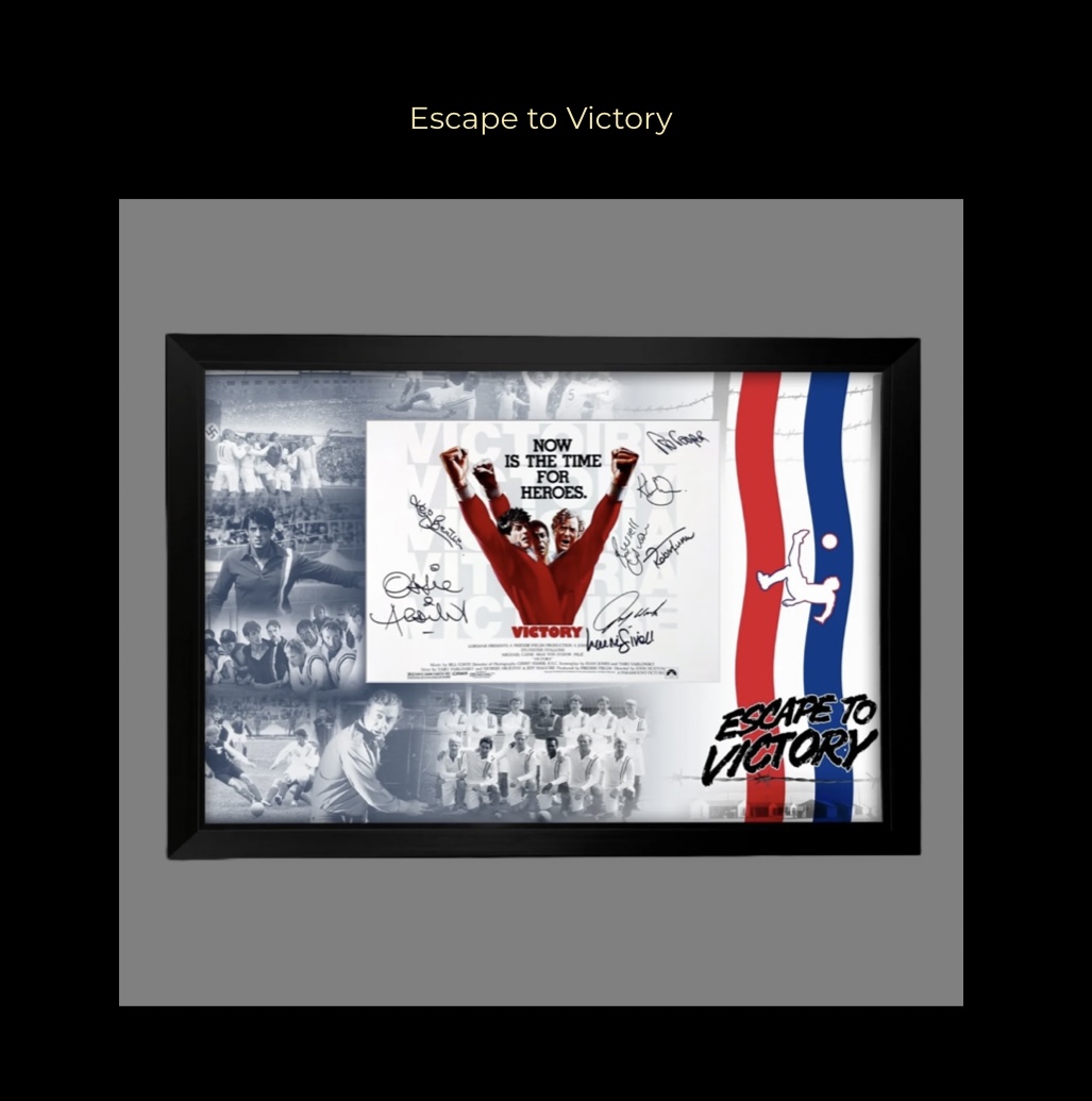 Screenshot Escape to Victory Signed Poster by 8 Original Cast Members - Image 1