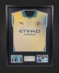 Noel Gallagher Signed Manchester City Shirt – Framed