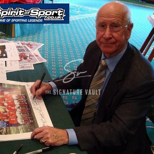 bobby charlton signing photo